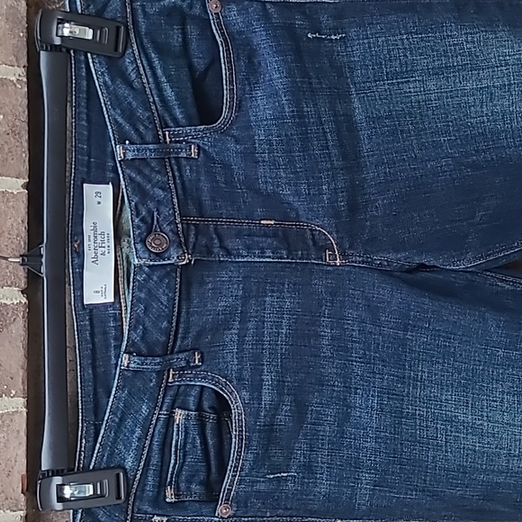 Abercrombie and Fitch Dark Flare Jeans Size 8 W 29 - Picture 2 of 8